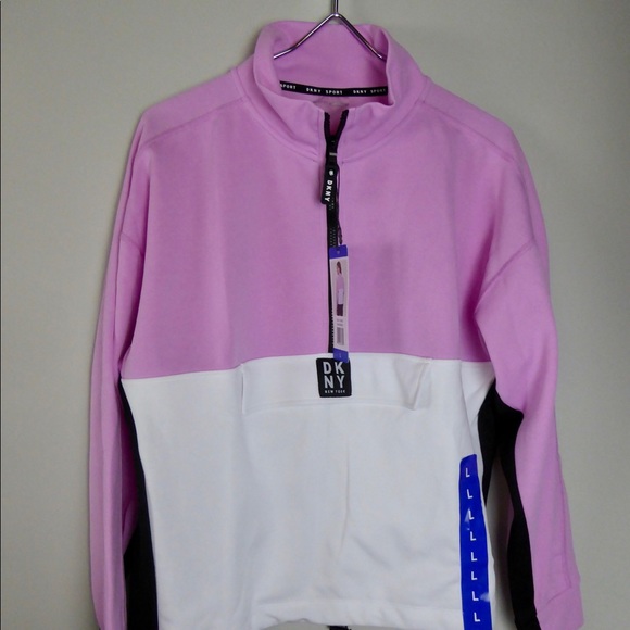 DKNY 1/2 Zip Sweater Track Jacket Donna Karan NWT - Picture 3 of 8